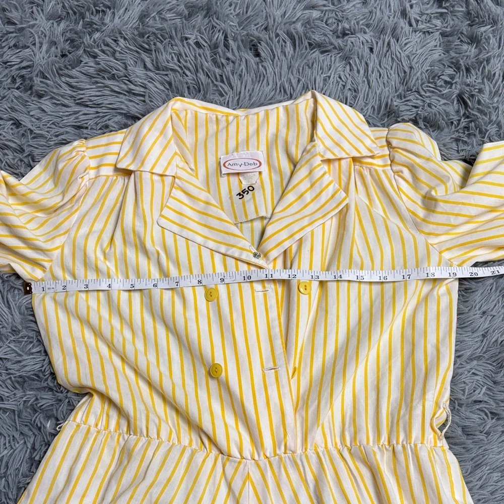 Vintage 60’s Yellow Striped Midi Dress - Picture 14 of 16